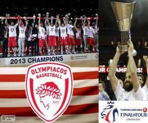 Puzle Olympiakos Pireus, mistr Euroleague Basketball 2013