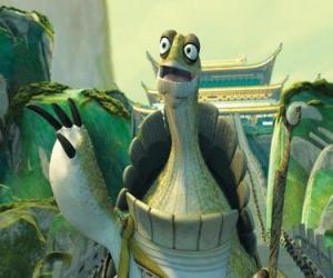 Puzle Oogway starověký bojovník stát duchovní vůdce má svůj život zasvětil ochraně dětí a citlivých bytostí.