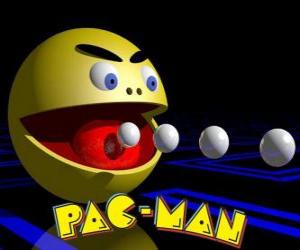 Puzle Pac-Man jíst míče s logem