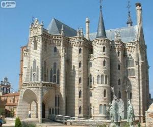 Puzle Palác Episcopal, Astorga, Španělsko (Antoni Gaudí)