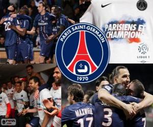 Puzle Paris Saint Germain, PSG, Ligue 1 2012-2013 šampion, Francie fotbalové ligy