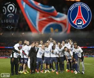 Puzle Paris Saint Germain, PSG, Ligue 1 2013-2014 šampion, Francie fotbalové ligy