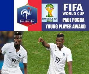 Puzle Paul Pogba, mladý hráč award. Brazílie 2014 mistrovství světa ve fotbale