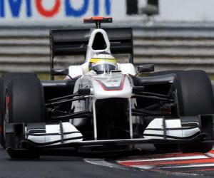 Puzle Pedro de la Rosa-Sauber - 2010 maďarské Grand Prix