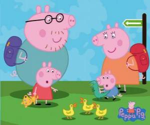 Puzle Peppa Pig a jeho rodina