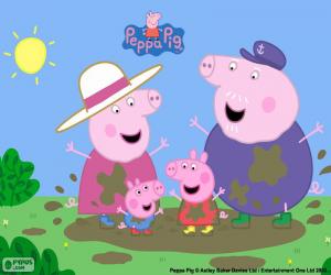 Puzle Peppa Pig s prarodiči