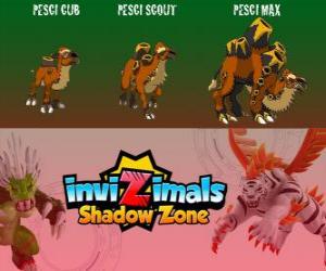 Puzle Pesci Cub, Pesci Scout, Pesci Max. Invizimals Shadow Zone. Hudební velblouda, který žije v egyptské poušti