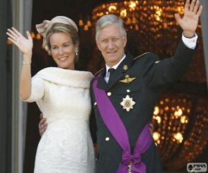 Puzle Philippe a Mathilde nové králů z Belgie (2013)