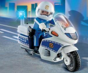 Puzle Playmobil policejní motorka