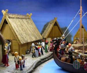Puzle Playmobil vikinské obci