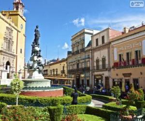 Puzle Plaza de la Paz, Guanajuato, Mexiko