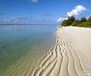Puzle Pláž v Maledivy