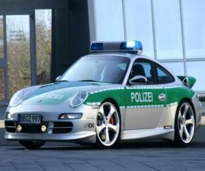 Puzle Policejní auto - Porsche 911 -