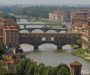 Puzle Ponte Vecchio, Florencie, Itálie