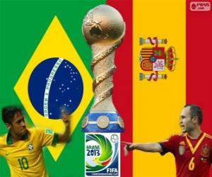 Puzle Poslední FIFA Cup-2013 konfederace, Brazílie-Španělsko