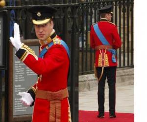 Puzle Princ William, v uniformě plukovníka irského Horse Guards