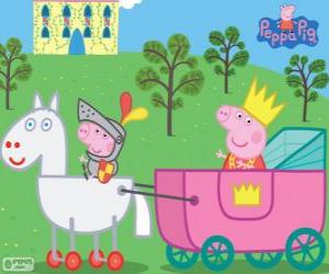 Puzle Princezna Peppa a Sir George