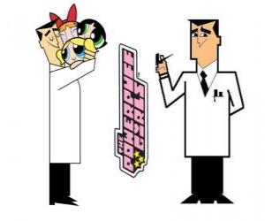 Puzle Profesor Utonium je tvůrcem Powerpuff Girls