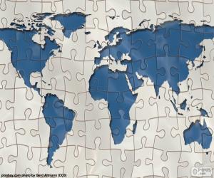 Puzle Puzzle mapa světa