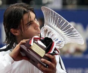 Puzle Rafa Nadal drobet trofej