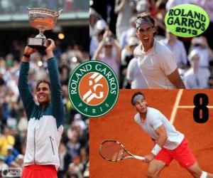 Puzle Rafael Nadal vítěz Roland Garros 2013