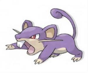 Puzle Rattata - Pokémon Normální typ, rychlý útok krys