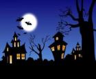 Strašidelný dům na Halloween - Full Moon, netopýři