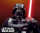 Darth Vader se svým světelným mečem