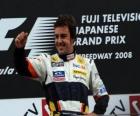 Fernando Alonso v pódium