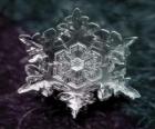 Malé sněhové vločky formě krystalků ledu