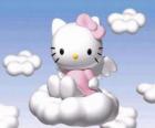 Hello Kitty letěl přes mrak