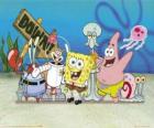 SpongeBob a někteří z jeho přátel