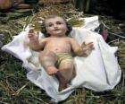 Dítě Ježíš v jeslích