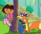 Dora a Boots opice úkryt darebáka of Zorro