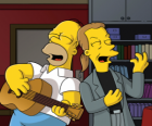 Homer Simpson zpěv s přítelem