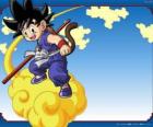 Goku jezdil na Kinton mrak, který může létat při vysoké rychlosti
