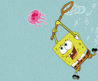 SpongeBob snaží chytit medúzy