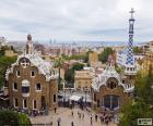 Pohled Barcelona z terasy Park Güell