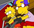 Lisa podél nejlepší přítel Brat to, Milhouse hrát s pedály pro auta