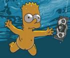 Bart Simpson vodou dostat lístek z háčku