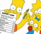 Bart Simpson se konstatuje, ze školy před pozorným očím jejich sestry