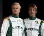 Jarno Trulli a Heikki Kovalainen, týmu Lotus řidiči Racing
