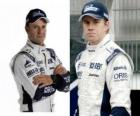 Rubens Barrichello a Nicolas Hülkenberg, piloti F1 Williams tým