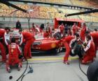 Ferrari pit stop praxe, Shanghai 2010