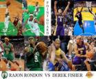 NBA Finals 2009-10, Rozehrávač, Rajon Rondon (Celtics) vs Derek Fisher (Lakers)