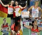 Linda Stahl mistr republiky v hodu oštěpem, Barbora Špotáková a Christina Obergfoll (2. a 3.) z Mistrovství Evropy v atletice Barcelona 2010