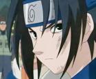 Ninja Sasuke Uchiha od známého Uchiha Clan je součástí skupiny 7