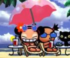 Pucca, Garu a Mio kočky na pláži