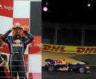 Sebastian Vettel - Red Bull - Singapur 2010 (2 utajovaných º)