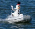 Sněhulák ve člunu